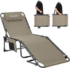 KingCamp Lounge Chair Outdoor, Folding Portable Tanning Chairs Comfy Adjustable by KingCamp
