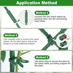 Garden Stakes 40 Pack, 16 Inch Plastic Coated Metal Tomato Stakes, DIY 4ft 5ft - Image 3