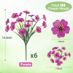 MACTING Artificial Flowers for Outdoors Fake Flowers UV Resistant No Fade Faux - Image 5