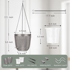 QCQHDU Self Watering Hanging Pots, 2 Pack 5.7 Inch Hanging Planters - Image 3