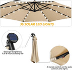 Yaheetech 10FT Solar Offset Umbrella - Image 7