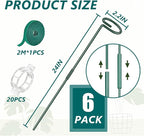 MAFONE 6 Pack 24inch Plant Support Stakes, Plant Stick - Image 2