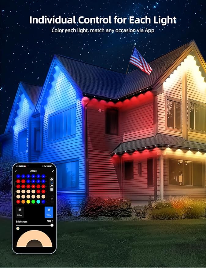 APPECK Permanent Outdoor Lights 100ft - Image 3