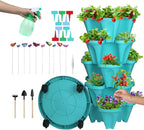 DUNCHATY Stackable Planter, 6 Tier Garden Tower, Self Watering, Indoor/Outdoor by DUNCHATY