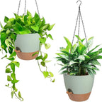 Hanging Planters for Indoor Outdoor Plants, 2 Pack Self Watering Hanging Pot by Vanslogreen