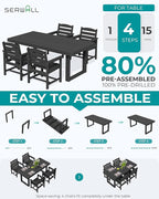 SERWALL HDPE Outdoor Dining Set - Image 6