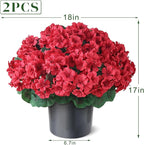 2 Pack Artificial Geranium Flowers Topitary Trees - Image 5