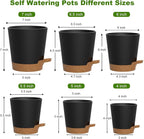 Self Watering Pots, 7/6.5/6/5.5/5/4 inch Flower Pots - Image 2