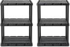 Gracious Living 2 Pack Light Duty Storage Shelves, Knect-A-Shelf 3-Shelf by GraciousLiving