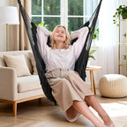 Y- STOP Hammock Chair Hanging Rope Swing, Max 500 Lbs, 2 Cushions Included - Image 2