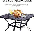 VINGLI 5-Piece Outdoor Dining Set, Metal Patio Dining Set - Image 5