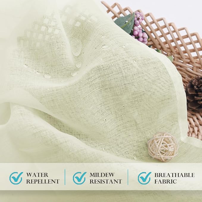 RYB HOME 2 Panels Outdoor Curtains - Image 3