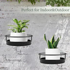 ARTORA Wall Mounted Plant Holder, 2 Pack Metal Flower Pot Wall Hanging Shelf - Image 6
