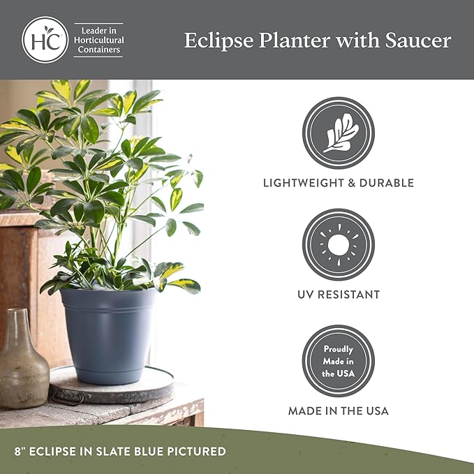 The HC Companies 12 Inch Eclipse Round Planter Pots - Image 4