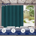 PureFit Outdoor Curtains for Patio Waterproof Weatherproof, UV Resistant - Image 3