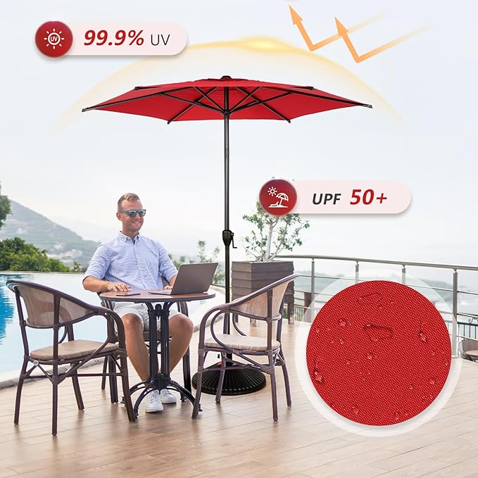 Abba Patio 7.5FT Lyon Outdoor Patio Umbrella Outdoor Table Umbrella - Image 3