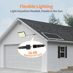 intelamp Solar Flood Lights Outdoor Waterproof, 20000mAh 4000LM Linkable Dual - Image 4