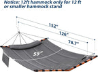 TegerDeger 12FT 2 Person Hammock Large Hammock 450LB Capacity - Image 6