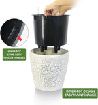 Dexceder 11x10 Inches Self Watering Planter Indoor Outdoor, Inner Pot Design - Image 4