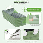 ZORMY 6×2×1.4ft Galvanized Raised Garden Bed Kit, Metal Planter Boxes Outdoor - Image 7