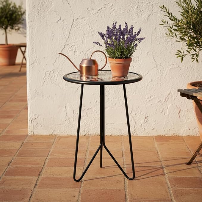 LIFFY Outdoor Side Table, Indoor Round Home Decor End Table & Accent Table - Image 7