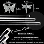 30Pcs Acrylic Plant Stakes Garden Single Stem Plant Support Stakes Clear Orchid - Image 2