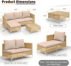 3-Piece L-Shaped Patio Furniture Set - Image 3