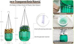 Melphoe 2 Pack Self Watering Hanging Planters Indoor Flower Pots, 5.3/8.3 Inch - Image 5