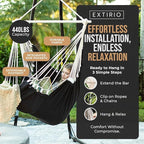 Hanging Hammock Chair Swing – Hanging Chair Outdoor & Indoor - Image 4
