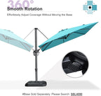 PURPLE LEAF 8 Feet Patio Umbrella Outdoor Cantilever Square Umbrella Aluminum - Image 6