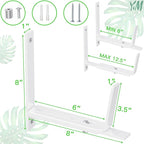 Y&M 2 Pack Adjustable Planter Brackets, Universal Window Box Mounting Hooks - Image 3