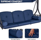 HOMREST 3 Seat Outdoor Porch Swing - Image 6