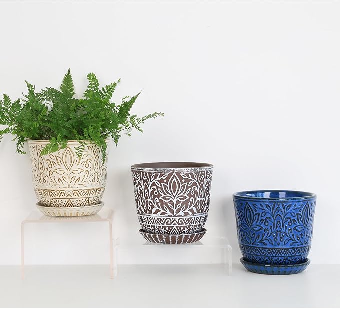 Gepege 6 Inch Ceramic Planter, Birthday - Image 7
