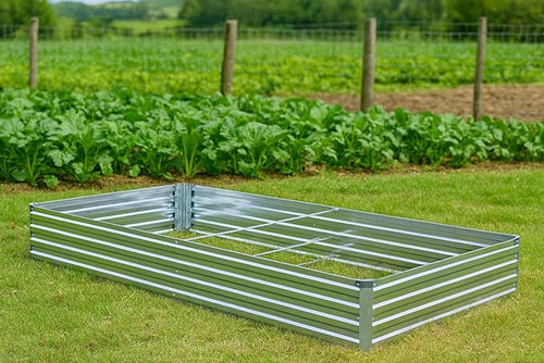 3 Pack 6x3x1FT Galvanized Raised Garden Bed Kit, Outdoor Metal Planter Box - Image 2