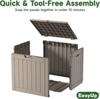 EasyUp 35 Gallon Resin Deck Box Waterproof, UV Resistant Outdoor Storage Box - Image 5