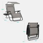 Best Choice Products 30” Wide Folding Zero Gravity Outdoor Recliner Patio - Image 2