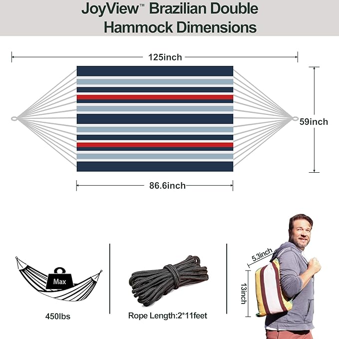 JoyView Brazilian Double Hammock - Image 2