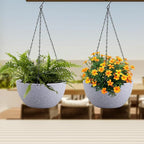 10 inch Hanging Planters for Indoor Outdoor Plants, 2 Pack Hanging Flower Pots - Image 6