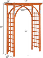 VINGLI 85in Wooden Arbor, Wedding Arch - Image 7