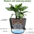 12 inch Large Self Watering Pots, Plant Pots - Image 4