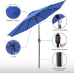 Backyard Expressions 9 ft. Patio Umbrella, Market Table Umbrella w/Tilt and - Image 3