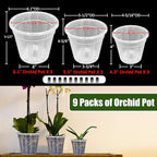 Orchid Pot, 3 Each of 4.3", 6.1" Orchid Pots - Image 7