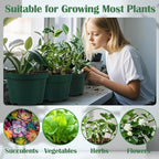 15 Pack 4/6/8 Inch Plant Nursery Pots, Sturdy Plant Pots - Image 6