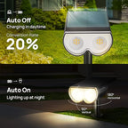 Consciot Solar Spot Lights Outdoor, 16 LEDs IP67 Waterproof, Auto On/Off - Image 3