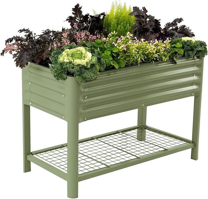 Elevated Raised Garden Bed-V Series, 700 Lbs Weight Capacity, Outdoor Planter by VegoGarden