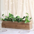 Efavormart 24"x6" Natural Rectangular Wood Planter Box Set by efavormart