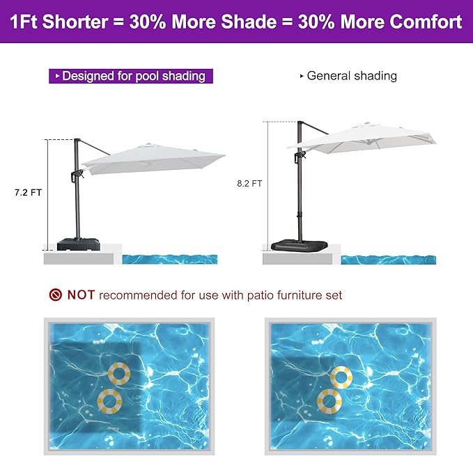 PURPLE LEAF 8' X 8' Patio Umbrella - Image 2