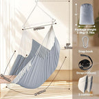Chihee Hammock Chair 4.9ft x 3.9ft Max 500 Lbs Widen Hanging Swing 2 Cushions - Image 4