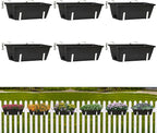 ETELI Railing Planter 6 Pack, 16.9 Inch Window Basket Deck Boxes Plastic Flower - Image 9