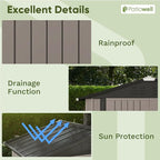 Patiowell 6x4 FT Outdoor Storage Shed, Garden Tool Storage Shed - Image 7